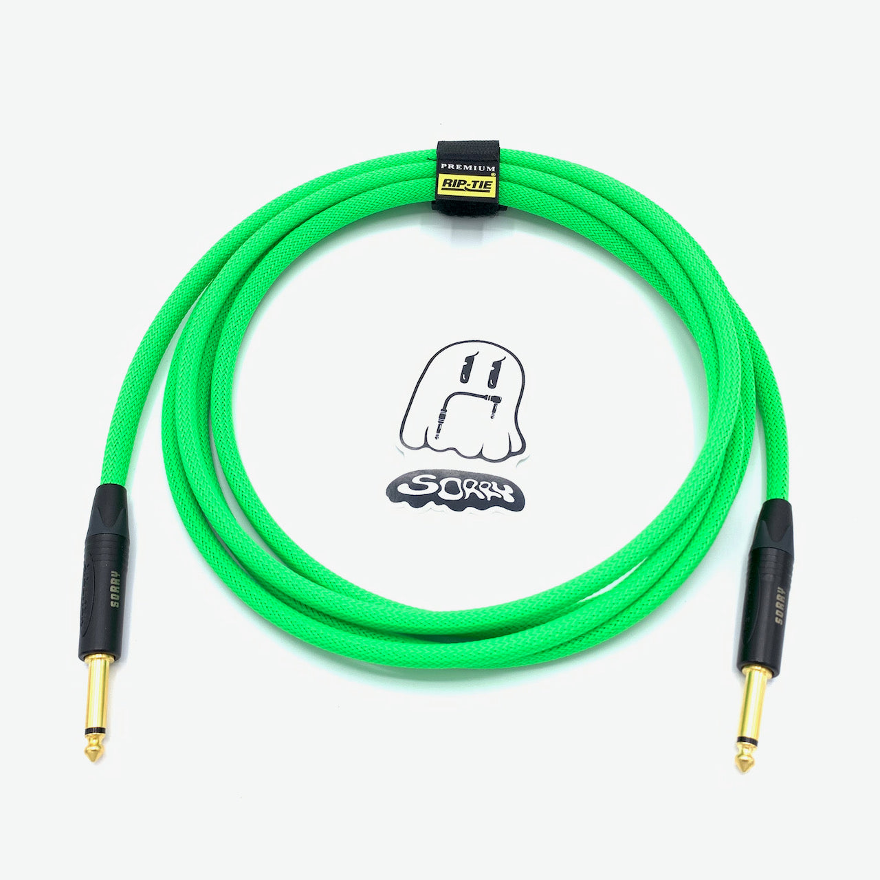 SORRY Straight to Straight Guitar / Instrument Cable - NEON GREEN